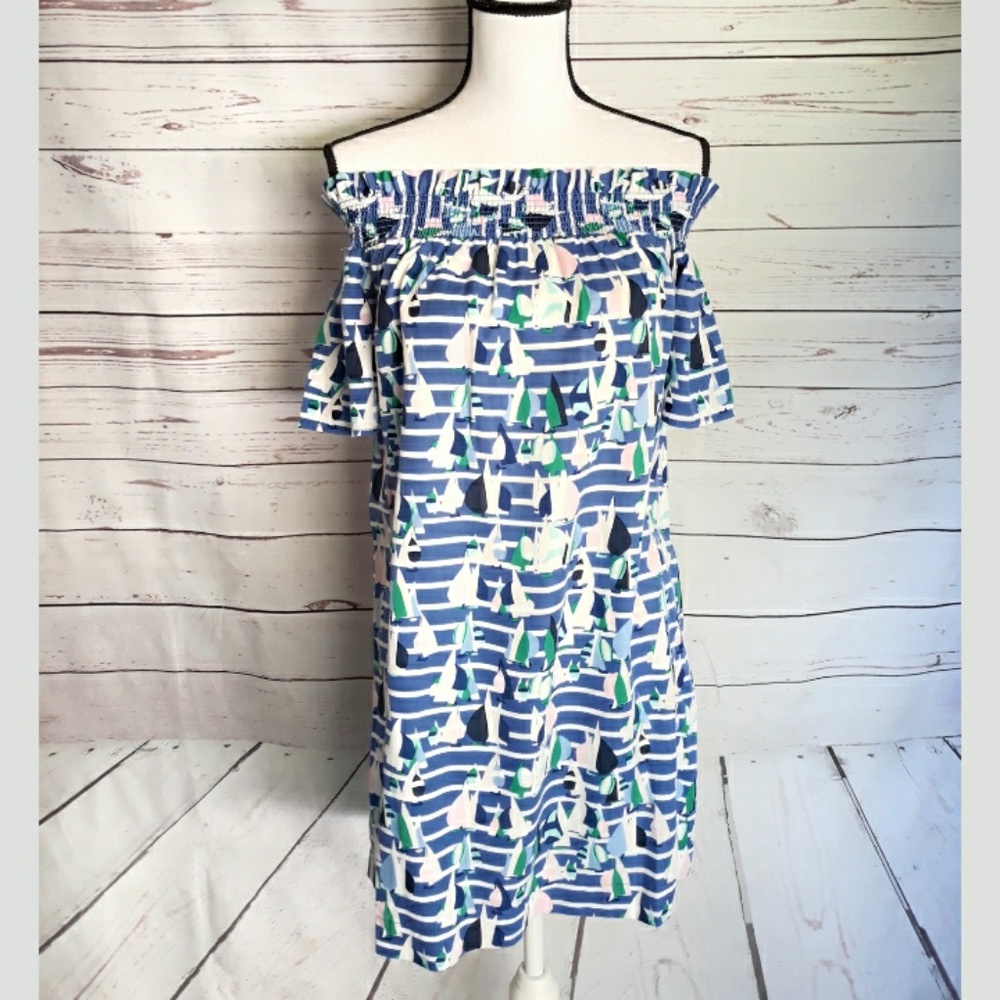Off the shoulders sailboat dress Vineyard Vines S